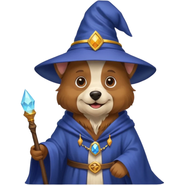 Dog wizard emoji