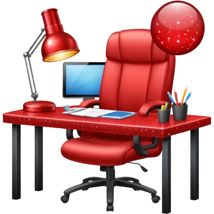 red glitter office emoji