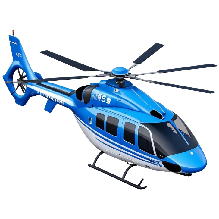Eurocopter EC135 - Airbus Helicopters (Model Year: 2020) (Iconic colour: Blue and white) emoji