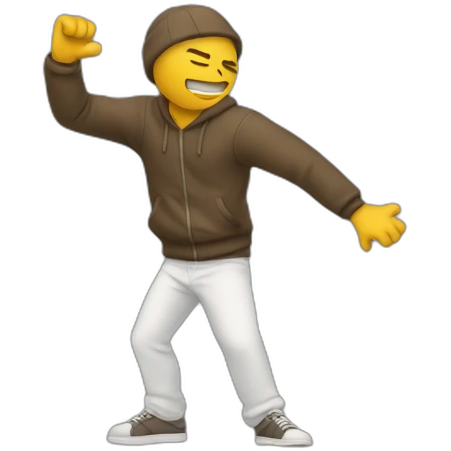 Homme qui fait un dab emoji
