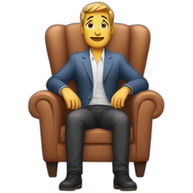 Sitting massly in a chair  emoji