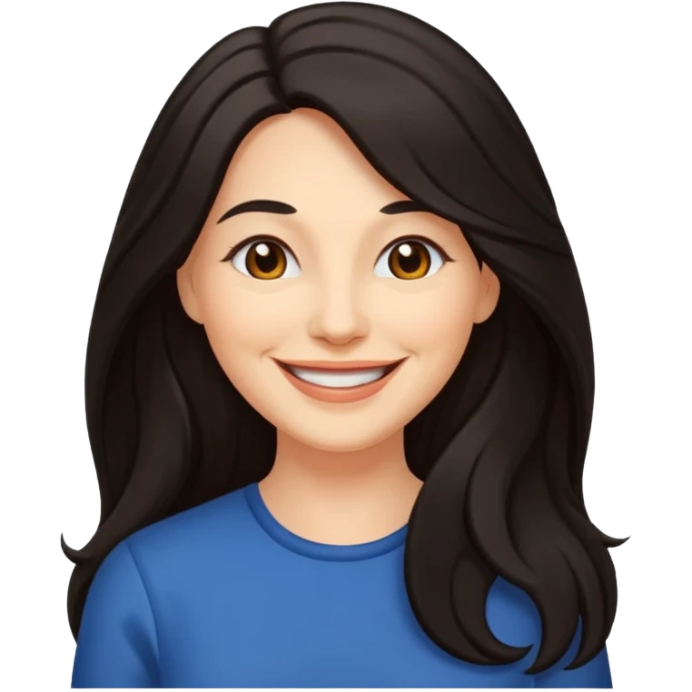 Mature woman with long dark hair emoji