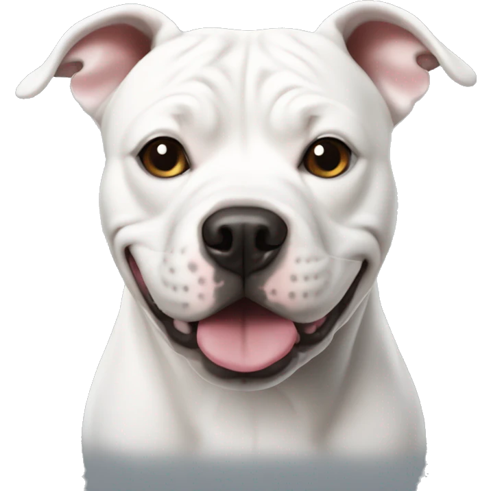 White Staffordshire bull terrier  emoji