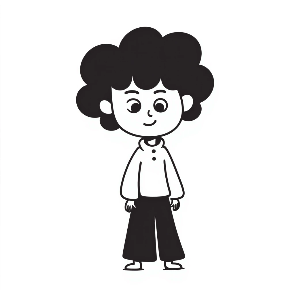 doodle style AI with a wacky expression, hand-drawn, colorful emoji