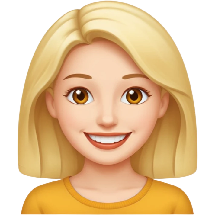 a woman mirroring herself emoji