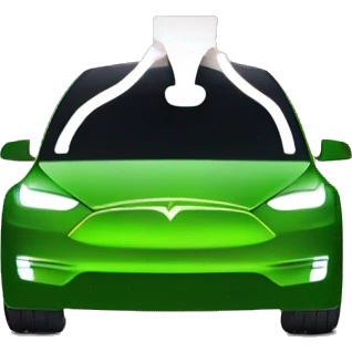 Spotify in a Tesla model X emoji
