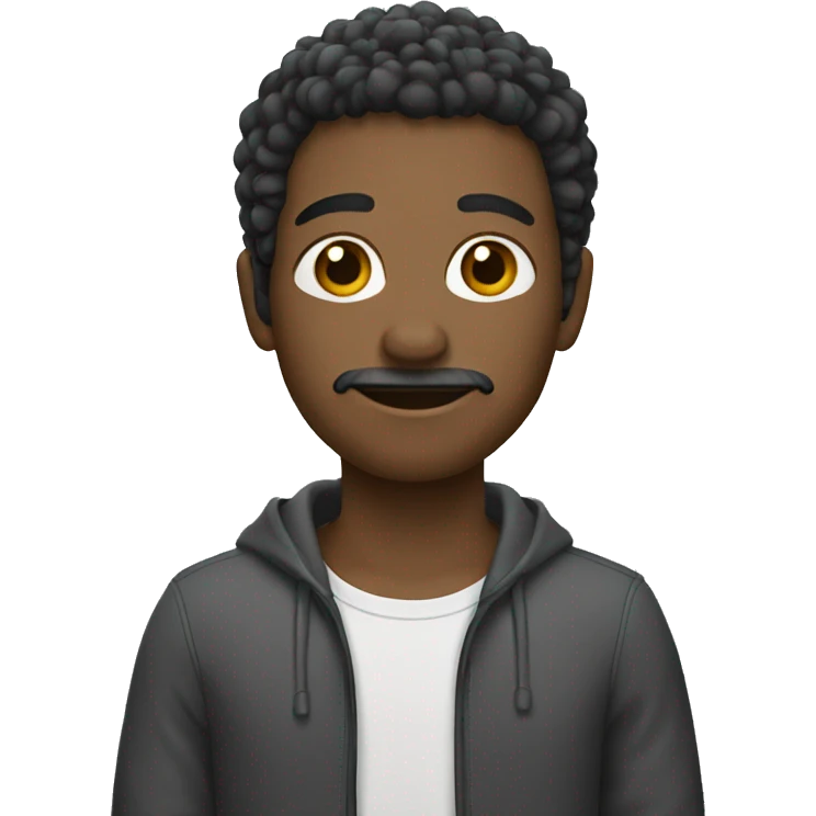 Black with grey poddle emoji