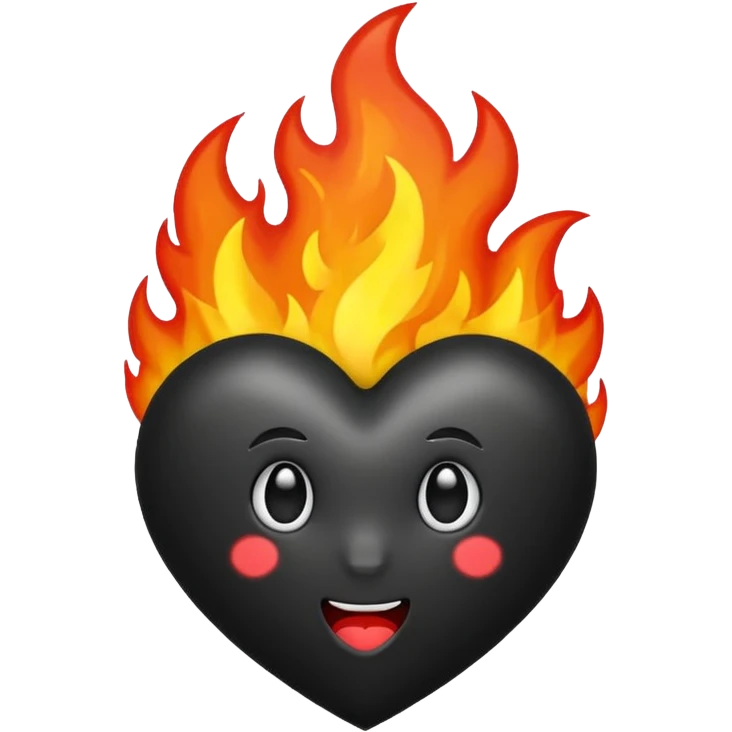Fire with black heart  emoji