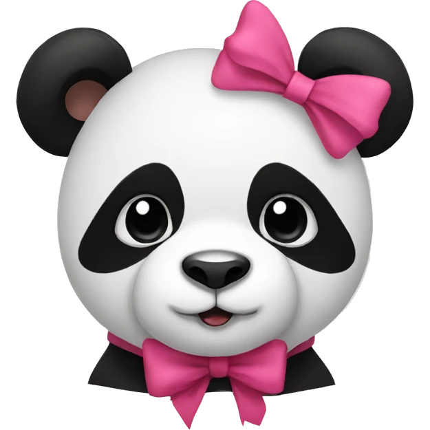 Panda with bow  emoji