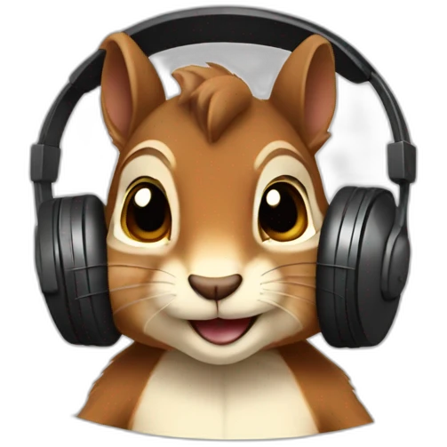 cute-dj-squirrel emoji