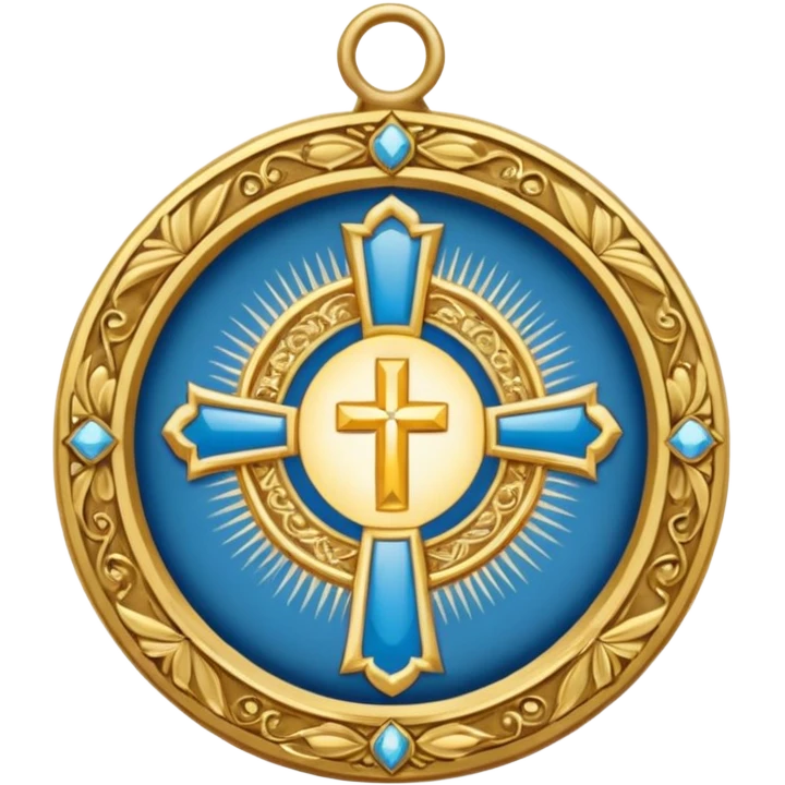 Distintivo de la adoración nocturna mexicana con imagen del santísimo  emoji