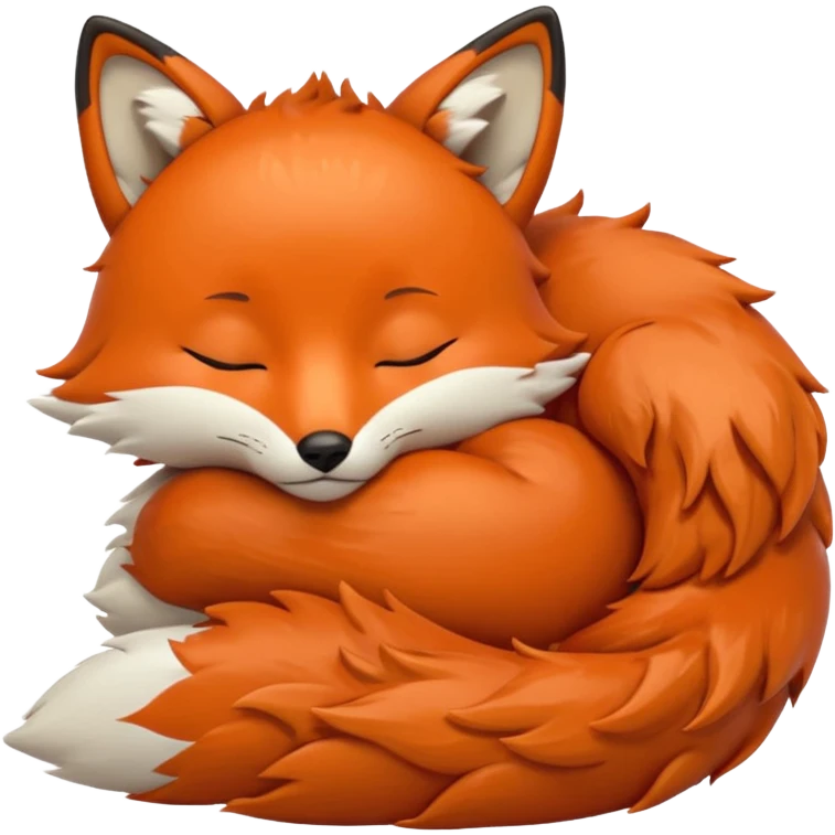 a sleeping fox  emoji emoji