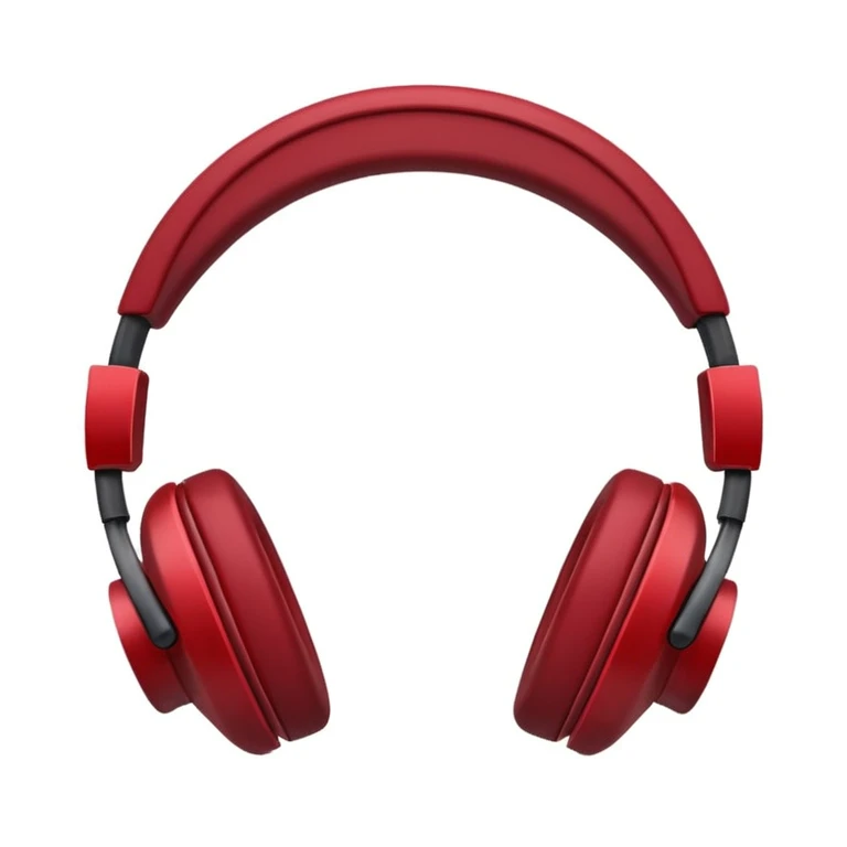 headphones darkred  emoji