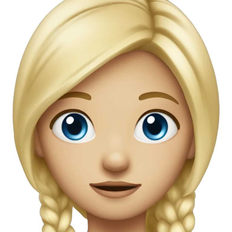 Petite fille blonde yeux bleu emoji
