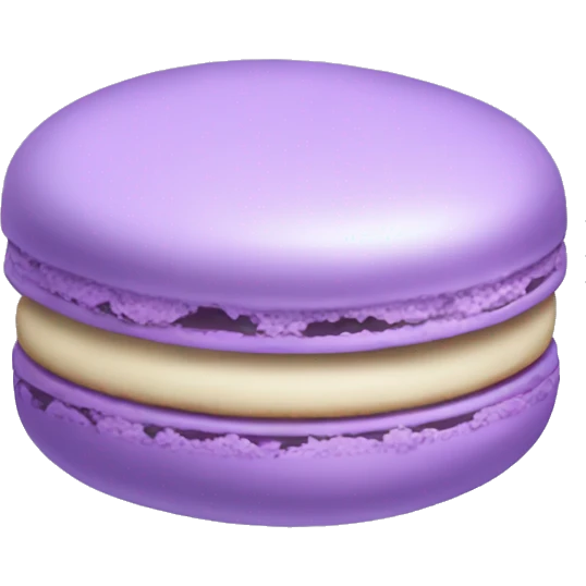Realistic pastel purple macaroon emoji