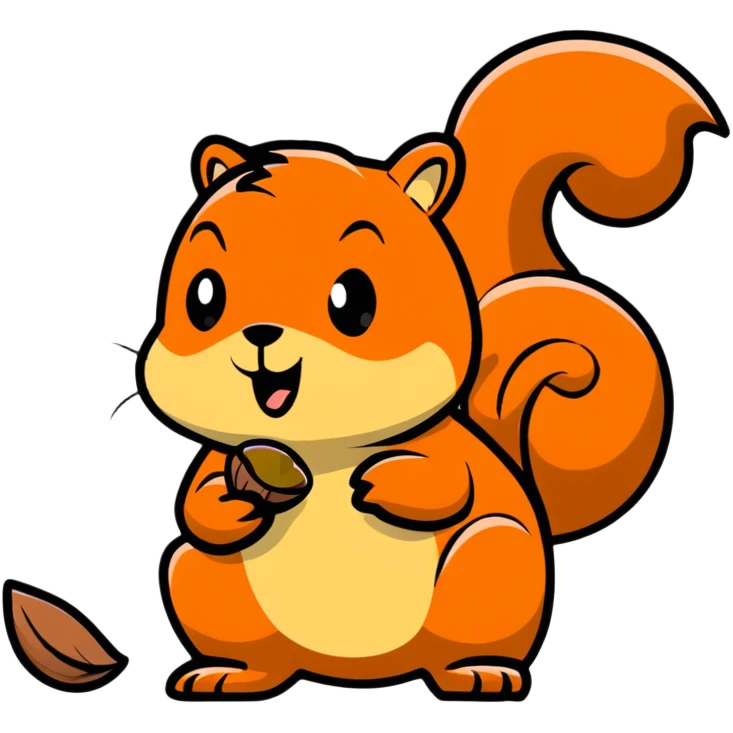 Bewildered squirrel scratching head with acorn nearby emoji