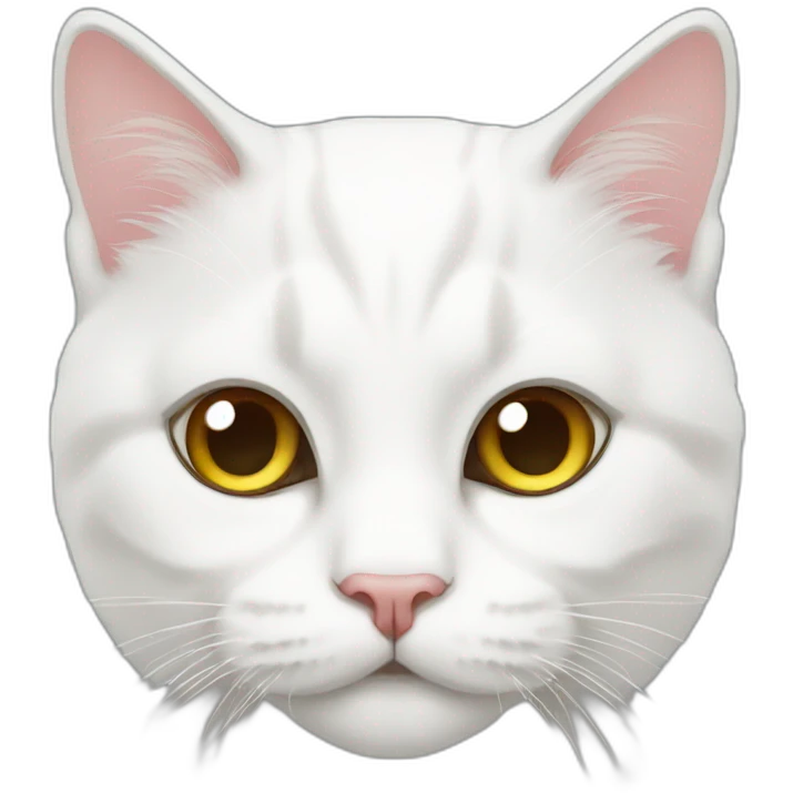 White Scottish cat emoji