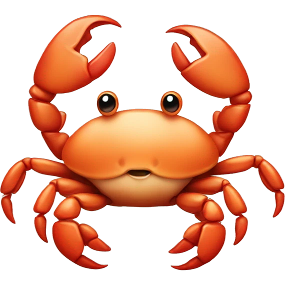 cute crab without mouth emoji