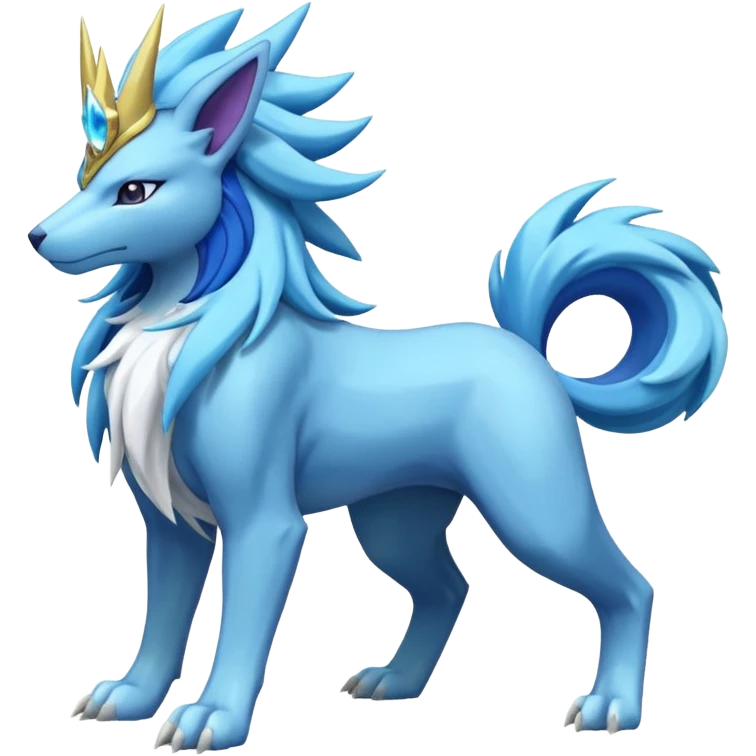 Masculine Suicune-Amaura-Manectric-Pokémon-Fakémon-Digimon-fusion emoji