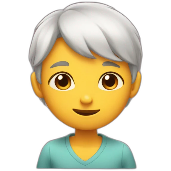 Shy in cute way  emoji