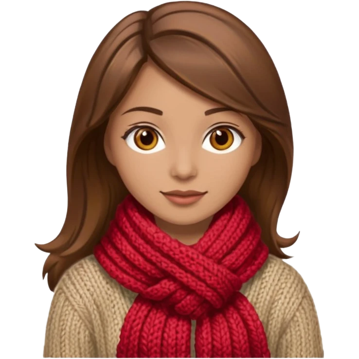  Woman with brown hair and highlights light brown eyes no glasses Knitting emoji emoji