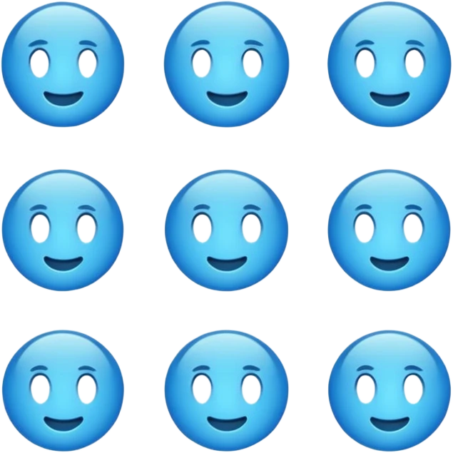Blue four emoji