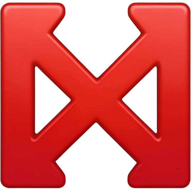 X roja de "NO"  emoji