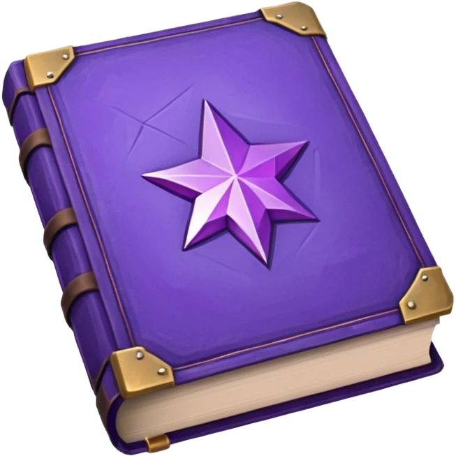 fantasy magic purple book low poly emoji