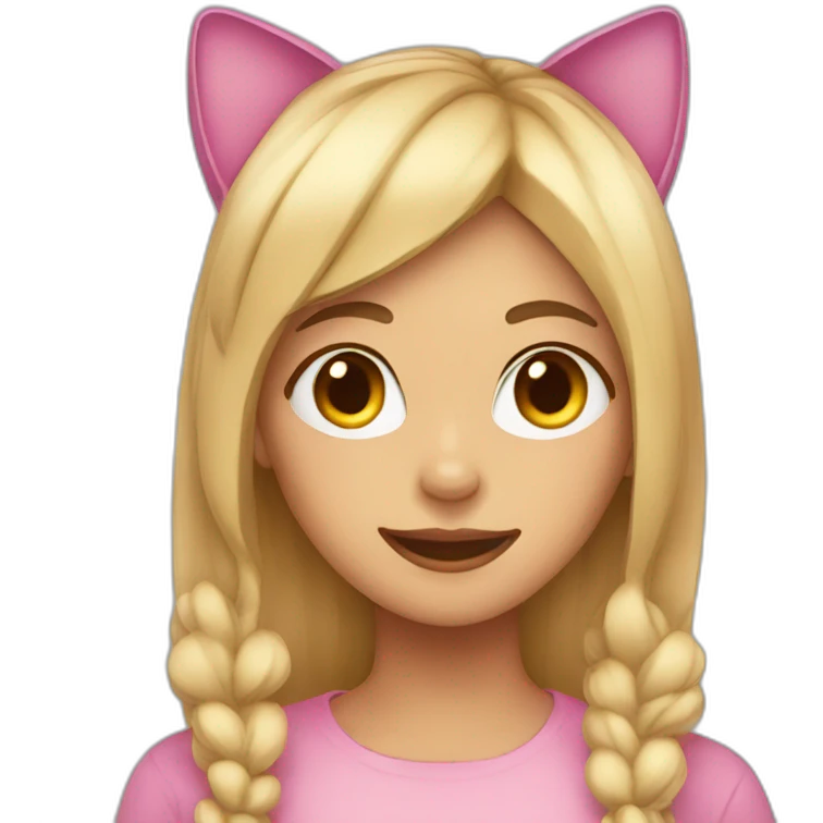 girl with cat ears emoji