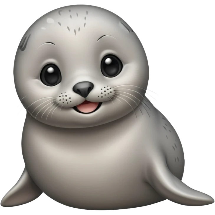 Cute smiling baby seal emoji