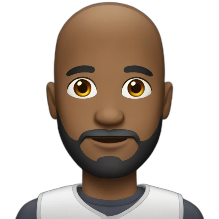  bald black man with beard emoji