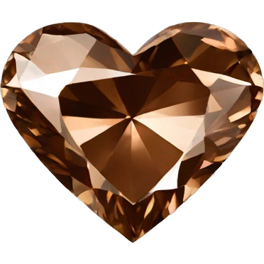 Heart shaped 56-carat brown diamond emoji