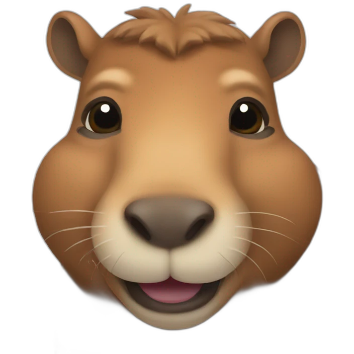 Capibara smiling emoji