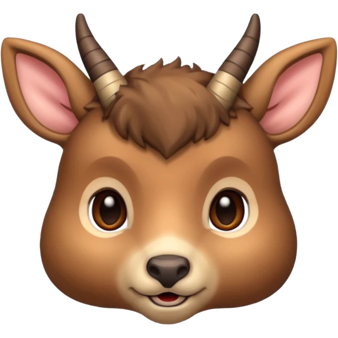 Doe face with little horn emoji