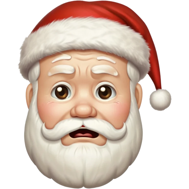 Santa claus distressed and crying emoji
