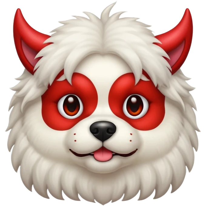 devil cute fluffy dog emoji