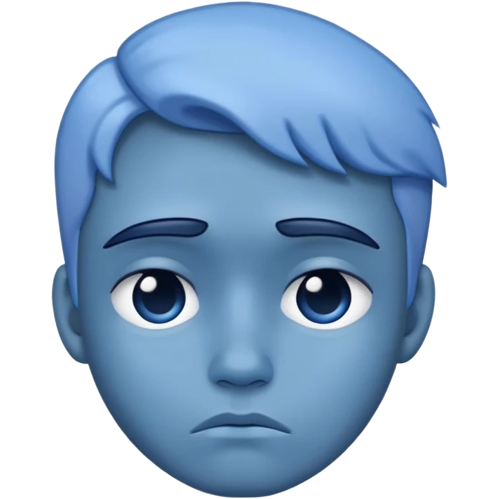 Sad blue emoji