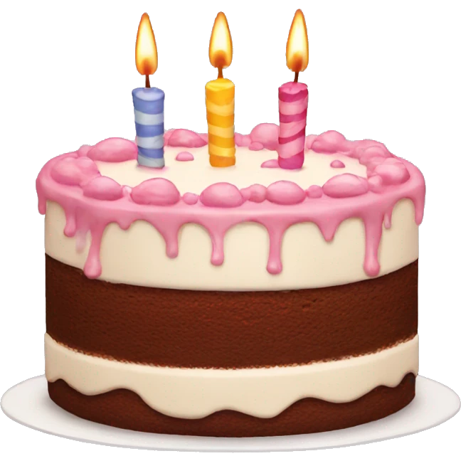 Happy birthday cake only emoji