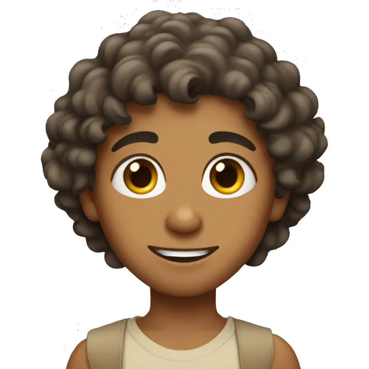 arabian boy with tan skin and curly hair  emoji
