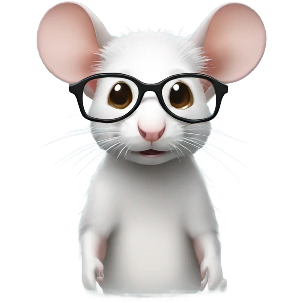 Rat with white glasses emoji