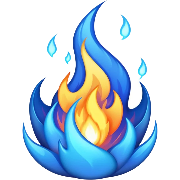 Blue fire copy and paste emoji