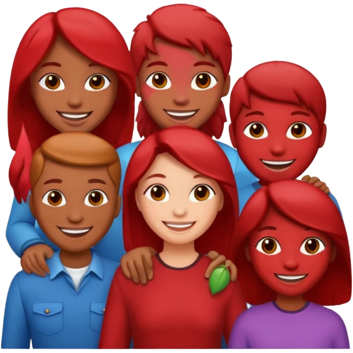 Red group peoples  emoji