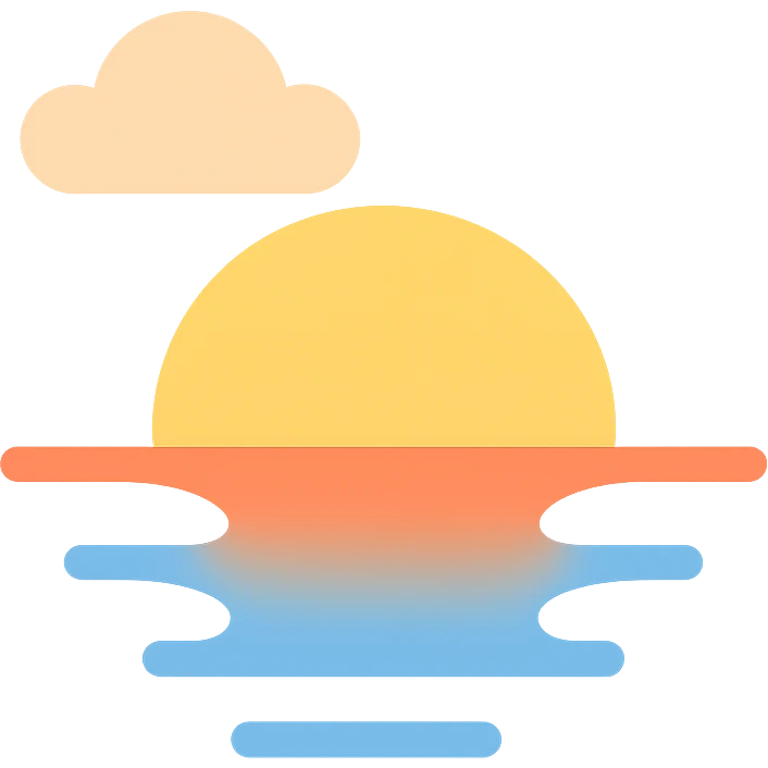 lakeside sunset horizon emoji