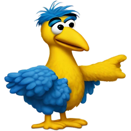 Thinking big bird Sesame Street  emoji
