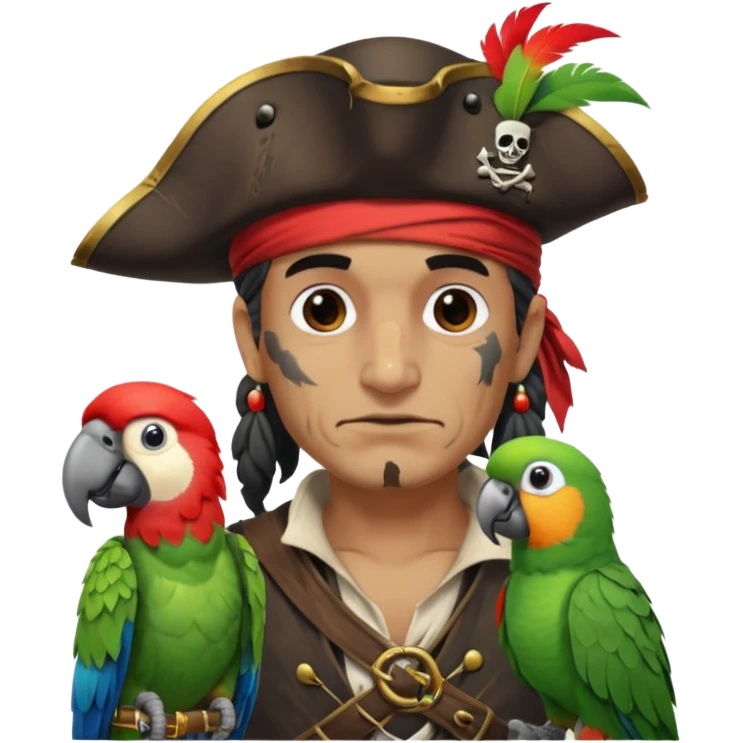 pirate and parrot emoji