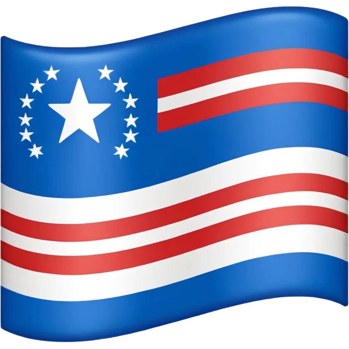 Bandeira do Pará retangula com a listra branca no meio de uma ponta pra outra e a estrela no meio azul emoji