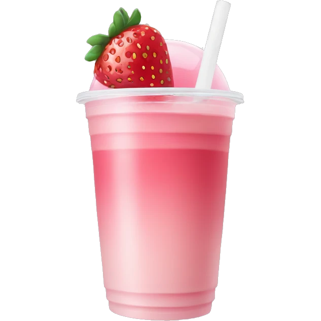 Bubbletea strawberry emoji