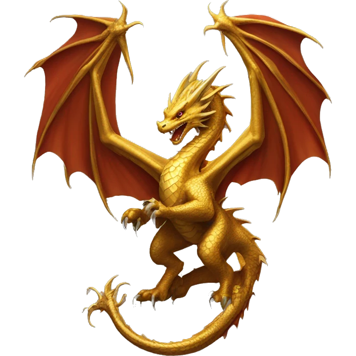 House of the dragon Syrax, gold dragon emoji