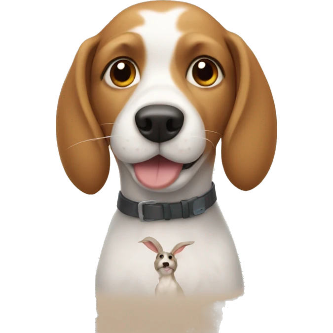 dog with a rabbit emoji