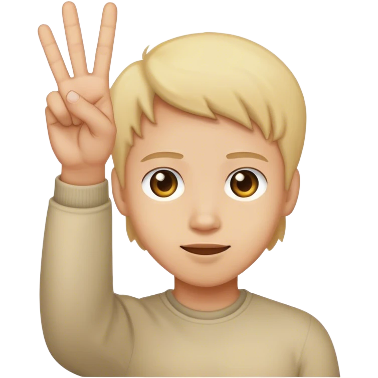 Holding up 3 fingers emoji